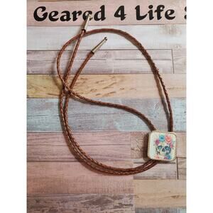 Handmade Skull Woman Concho Unisex Bolo - Bolo Tie - Skull Necklace - Choker